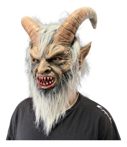 Máscara Realista De Demonio Lucifer De Halloween