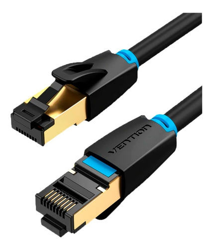 Imagen 1 de 8 de Cable De Red Vention Sstp Cat8 40000mbps - 0,5 Metros