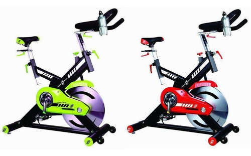 Bicicleta Spinning Siena Estática De Banda Volante 20kgs Gym Color Verde