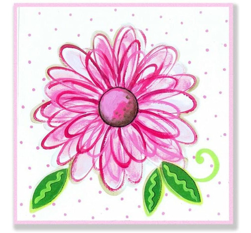 The Kids Room De Stupell Zinnia Rosa Con Pequeños Lunares P