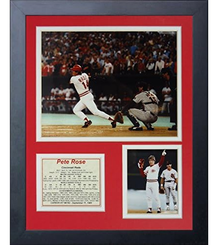  Pete Rose Hit #4192  Framed Photo Collage, 11 X 14-inc...