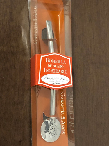 Imagen 2 de 5 de Bombilla Terrani De Acero Inoxidable (terracota)