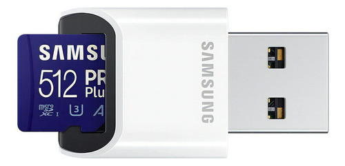 Cartão de memória Samsung Pro Plus 512gb Leitor USB 180MB/s