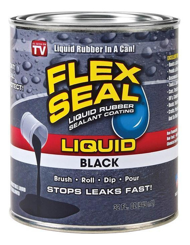 Flex Liquid Borracha Líquida Flex Seal Lata 945ml Preto