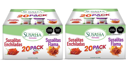 Susalitas Botana Maíz Con Nopal Enchilada Susalia U Pack 2 C