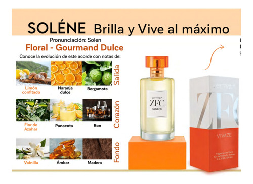 Fragancia Zfc Vivaze Soléne 100 Ml Para Dama - Zermat
