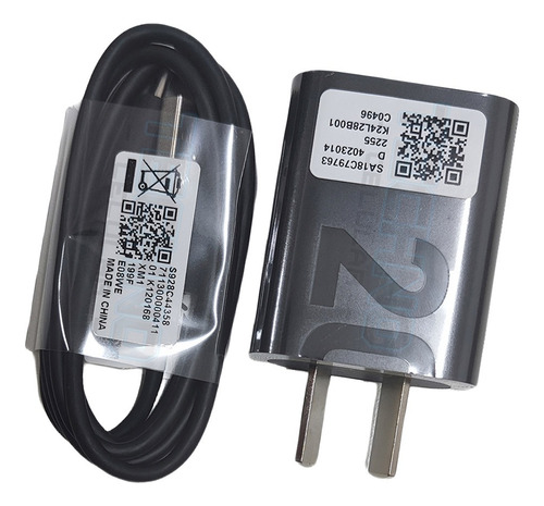 Cargador Para Motorola G34 G54 G50 100% Original Turbo 20w Negro