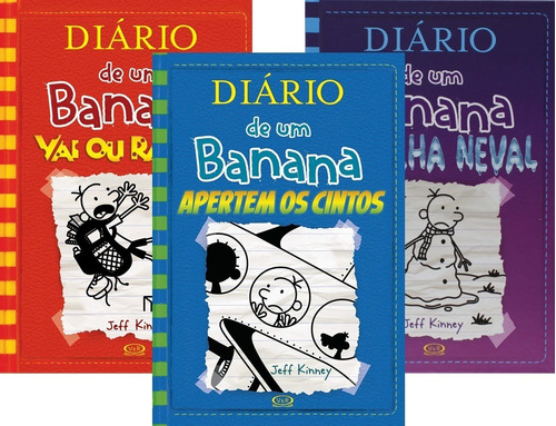 Livro Diário De Um Banana Volume 11 + 12 + 13 Batalha Neval