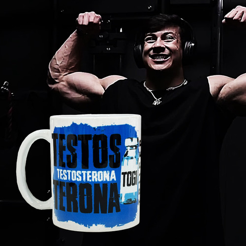 Taza Testo Togi Para Café Gym Rat Triicep Proteina