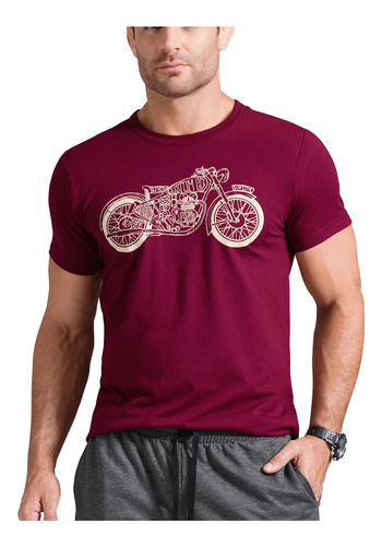 Camiseta Para Hombre Vinotinto Mp