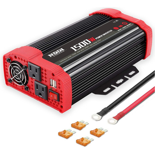 Nddi Inversor De Corriente Para Coche De 1500 W, 12 V Cc A 1