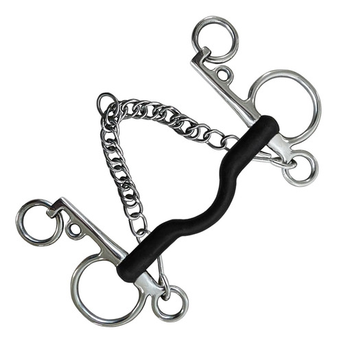 Mordaça De Cavalo De Metal, Boca Com Guarnições De Prata,