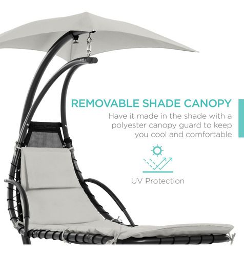 Columpio De Acero Con Almohada Y Toldo Ideal Para Exterior.