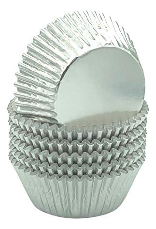 Elegantes Moldes De Aluminio Plateado Para Magdalenas Estánd