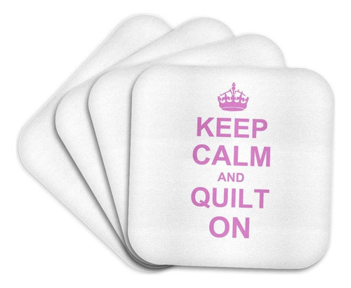 3drose Mantenga La Calma Y La Colcha - Carrera On Quilting -