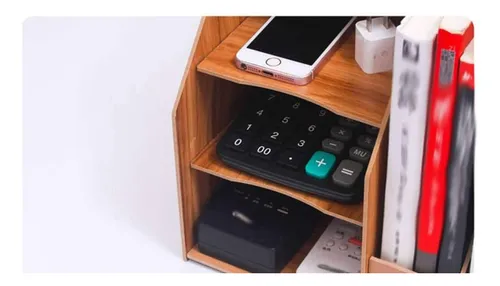 Caja Estante Organizador Multifuncional Home Office Madera