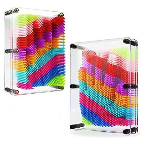 3d Pin Art Toy  Unique Rainbow Plastic Pin Art Board R5y4e