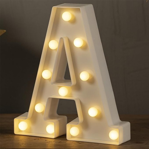 Letras Y Numeros Led A Pila 22cm X Unidad