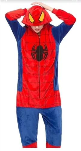 Pijama Adulto Spiderman Mameluco Disfraz, Unisex