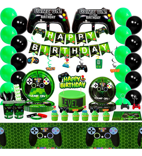 Decoraciones De Fiesta De Cumpleaños De Videojuegos Para Niñ