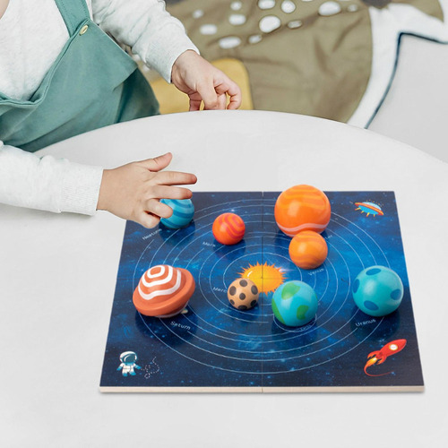 Aprendizaje Rompecabezas Planetas Espaciales Para Niño