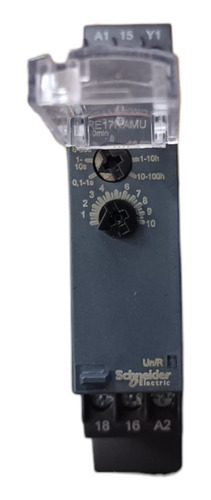 Timer Retardo Schneider Re17ramu, 24-240vac, 8a, 0.1s-100h