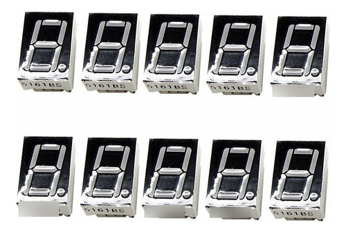 Display Led 7 Segmentos Rojo 10 Piezas 0.56 Pulgadas 10 Pine