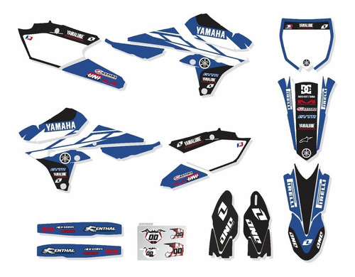 Kit Adesivo Compatível 450 2014 Motocross Trilha Brilho F905 Cor PADRÃO