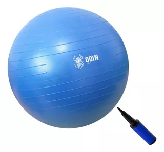 Bola Suiça Pilates Yoga Abdominal Gym Ball 75cm Bomba Grátis Cor Azul