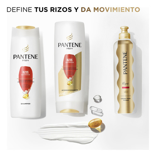 Crema Para Peinar Pantene Rizos Definidos Anti Frizz 300 Ml