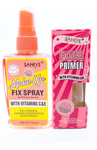 Kit Primer Y Fijador De Maquillaje Saniye 2in1 Fabulous