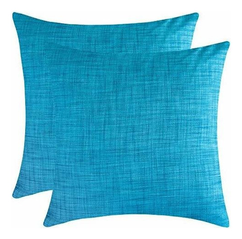 Fundas De Almohadas De Color Turquesa Para Sofá, Sofá Y