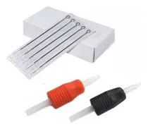 Comprar 5 Agujas Rl + 5 Punteras P\u002F Linea Descartables Tatuar Tattoo