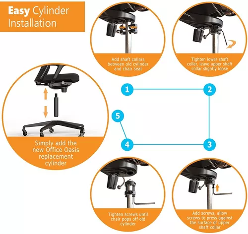 Reemplazo del cilindro de la silla de oficina, incluye herramienta de  extracción, guantes, cilindro de gas con pistón hidráulico