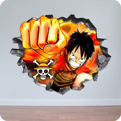 Vinilo Decorativo 3d Pared Rota One Piece 50x50cm