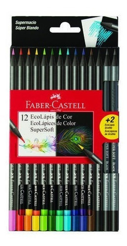 Faber-castell Ecolápices Color Supersoft 12 Pcs + 2 Grafito