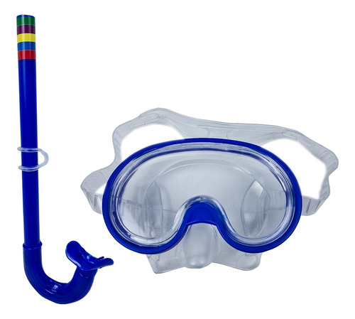 Snorkel + Mascara De Mergulho Kit Infantil Proteção Uv Funs