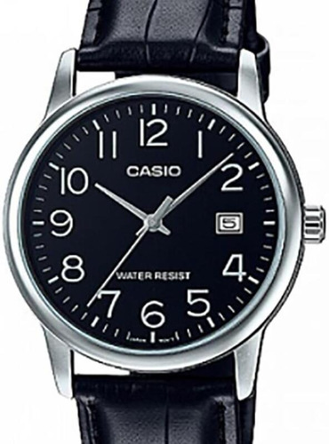 Relógio Casio Masculino  Classico Couro - Mtp-v002l-1budf-br