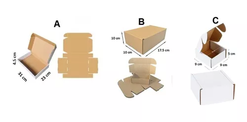 Cajas de Carton sin Impresión Blanca o Café - »