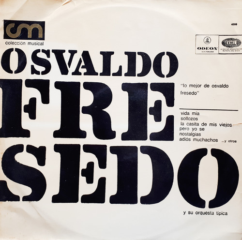 Osvaldo Fresedo - Lo Mejor Dedisco N°6 B Lp
