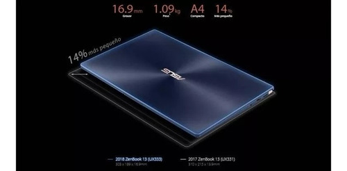 Laptop Asus Zenbook Ux333f Core I5 8gb Ssd 256gb 13.3 W10 (Usado)