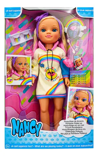 Nancy - Un Dia con mascarilla de Arcoiris, muñeca para niñas a