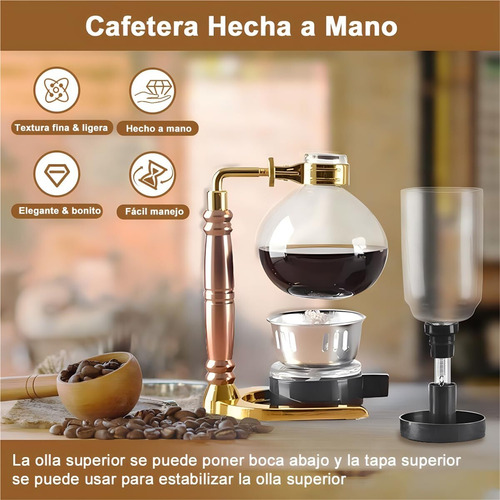 580ml Cafetera De Sobremesa Con Sifón De Vidrio De 5 Tazas