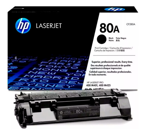 Toner Hp 80a Negro Cf280a L.j. M401n Bk