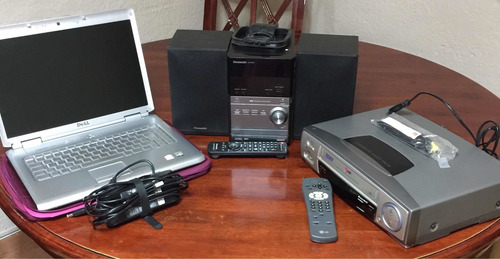 Lleve 3x1 Video Grabador, Laptop; Minicomponente Buen Estado