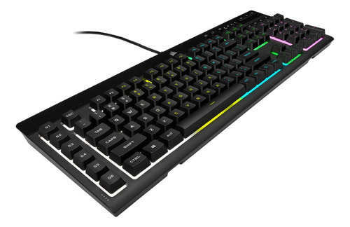 Teclado Gamer Corsair K55 Rgb Pro Lite, Teclas Macro, Inglés Color Del Teclado Negro