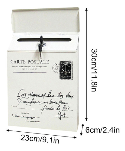 Buzón De Correo De Pared Retro Vintage Carta Postal Nueva 08 