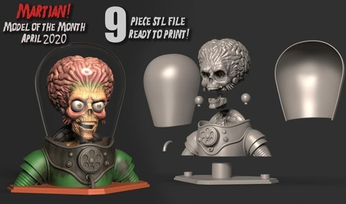 Archivo Stl Impresión 3d - Mars Attacks! Martian