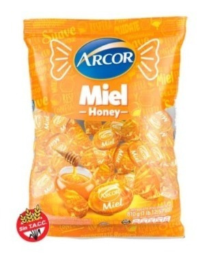 Caramelos Arcor Rellenos Sabor Miel Sin Tacc Bolsa 675 Grs