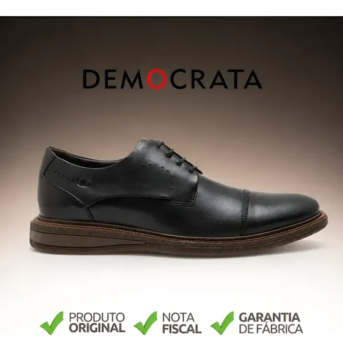 Sapato Democrata Masculino Bay Confortavel Couro Oferta